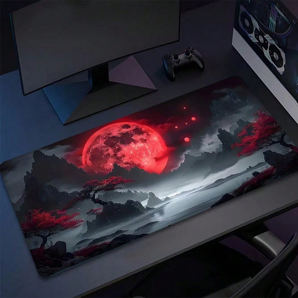 Blood Moon Mouse Pad Aesthetic - Esports Gaming School recensie en prijs
