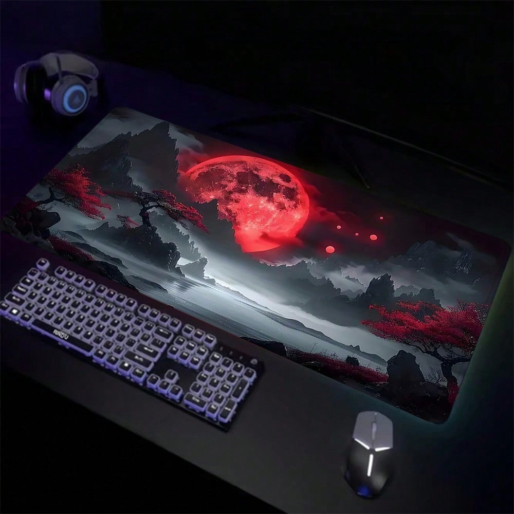 Blood Moon Mouse Pad Aesthetic - Esports Gaming School recensie en prijs