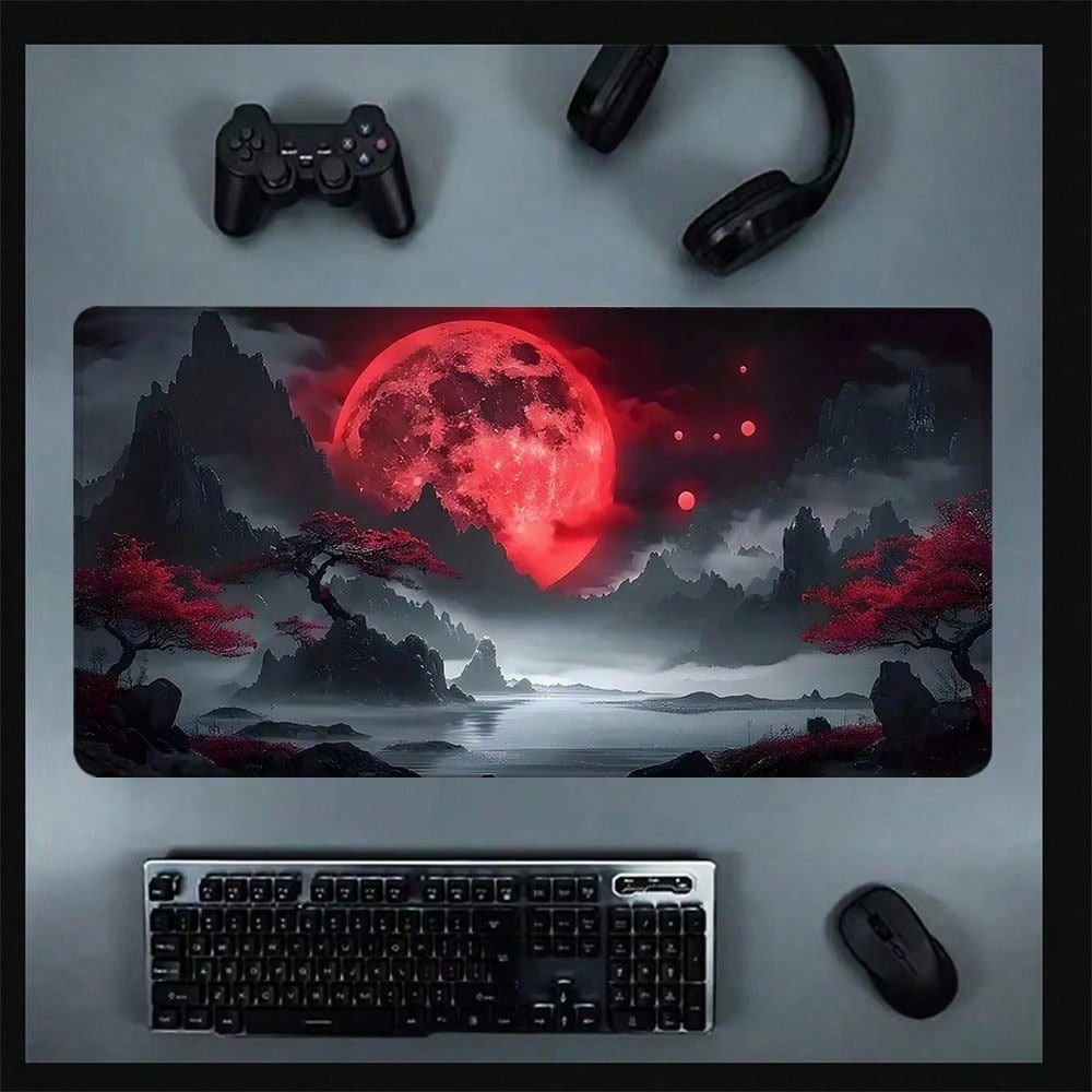 Blood Moon Mouse Pad Aesthetic - Esports Gaming School recensie en prijs