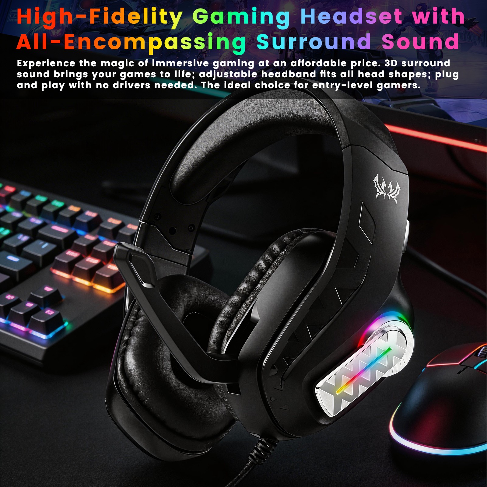 1PC G4100 RGB Wired Gaming Hea - Gaming Headset 7.1 recensie en prijs