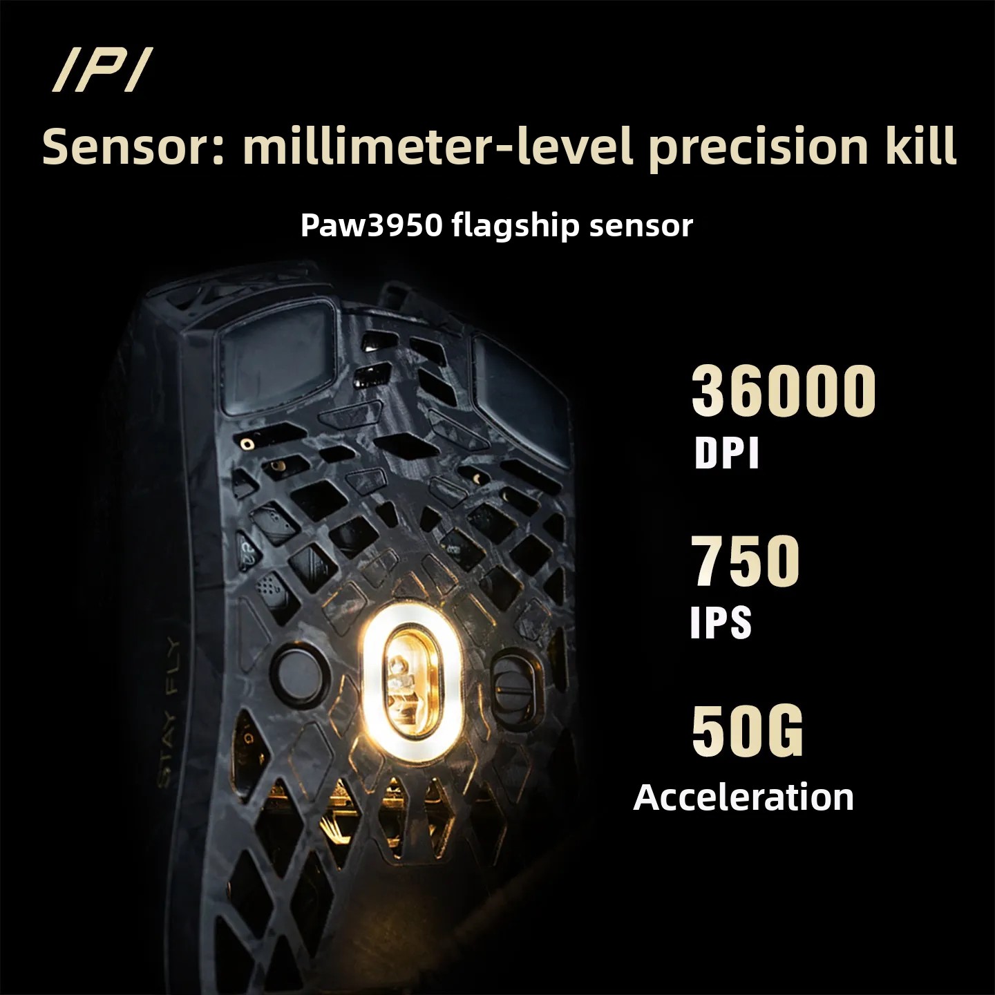IPI STAY FLY Dual 8K PAW3950 M - Esports Wireless Gaming Mouse recensie en prijs
