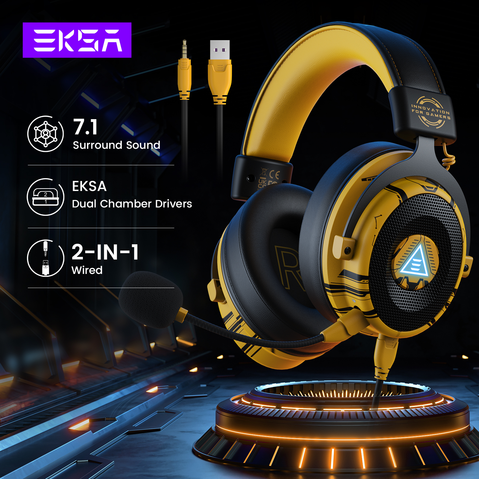 EKSA E900 Pro Upgraded Gaming  - Gaming Headset 7.1 recensie en prijs