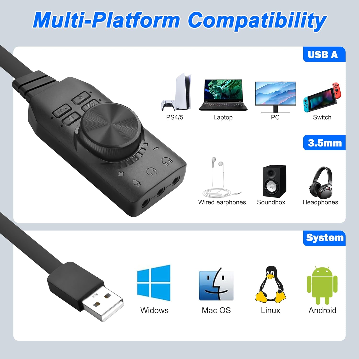 USB Sound Card Virtual 7.1 Sur - Gaming Headset 7.1 recensie en prijs