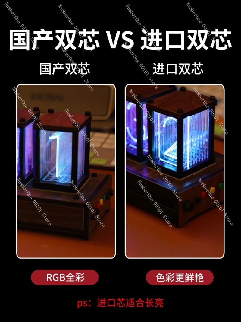 RGB Glow Tube Clock, LED Light - Esports Gaming Youtube recensie en prijs