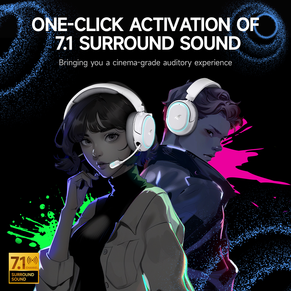 Picun G2 2.4GHz Bluetooth Wire - Gaming Headset 7.1 recensie en prijs