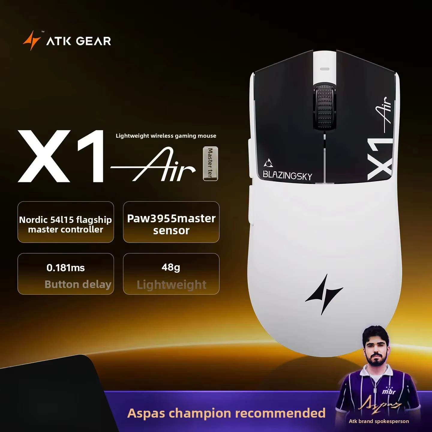 New ATK Blazing Sky X1 Air Ult - Esports Wireless Gaming Mouse recensie en prijs