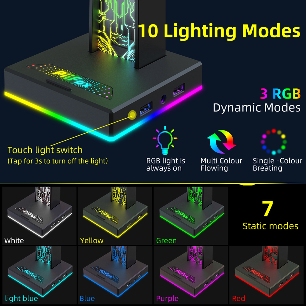 RGB Gaming Headphone Stand Dua - Esports Gaming Headphones recensie en prijs