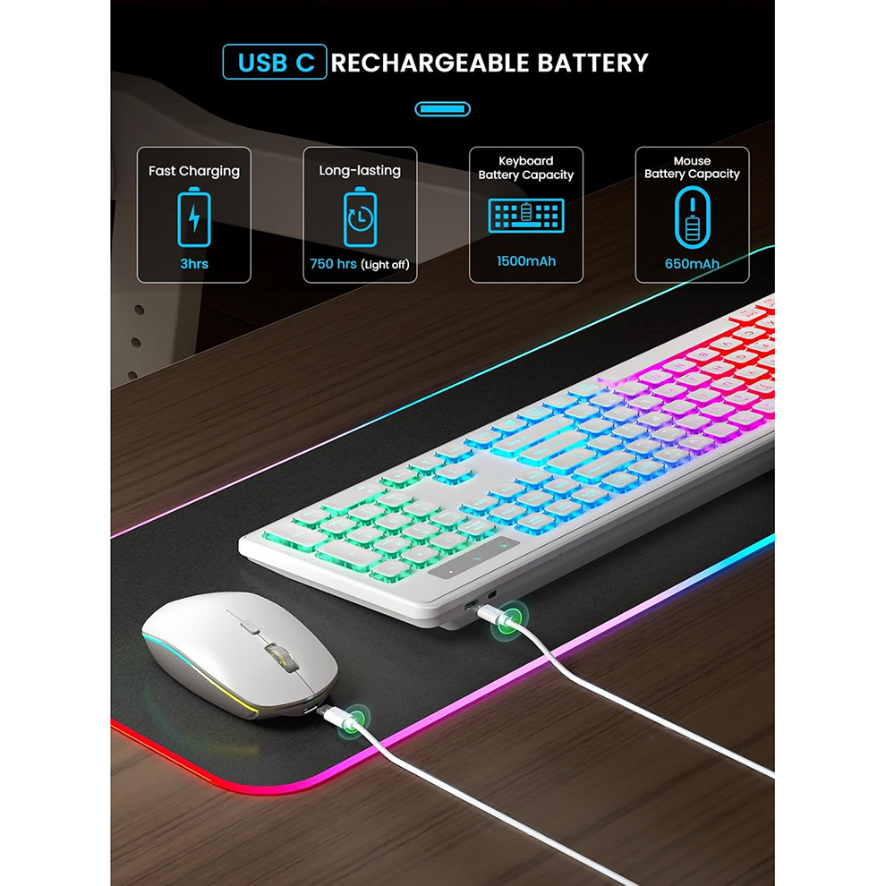 Backlit Wireless Keyboard and  - Esports Wireless Gaming Mouse recensie en prijs
